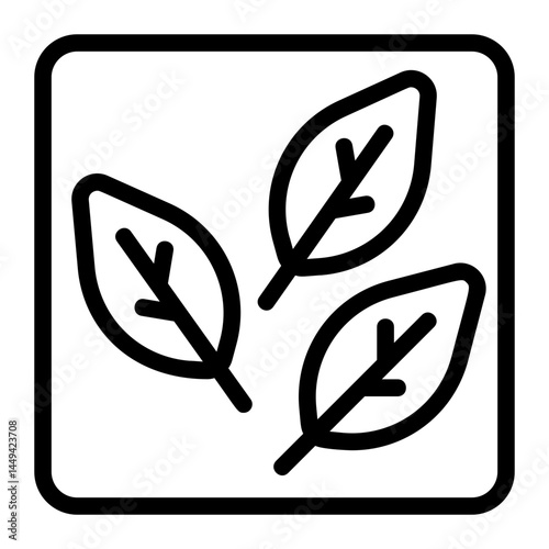 Fallen Leaf Line Icon
