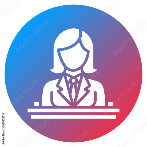Front Desk Agent Vector Icon