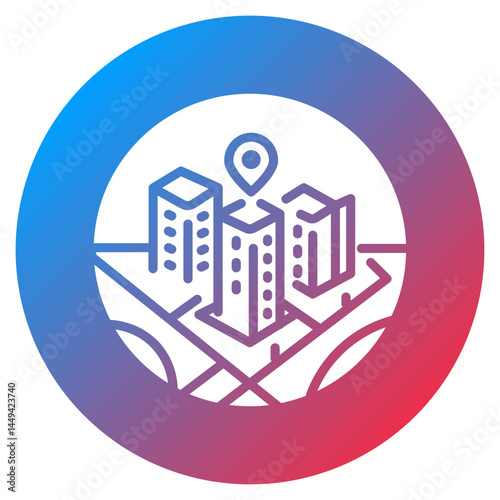 Hotel Map Vector Icon