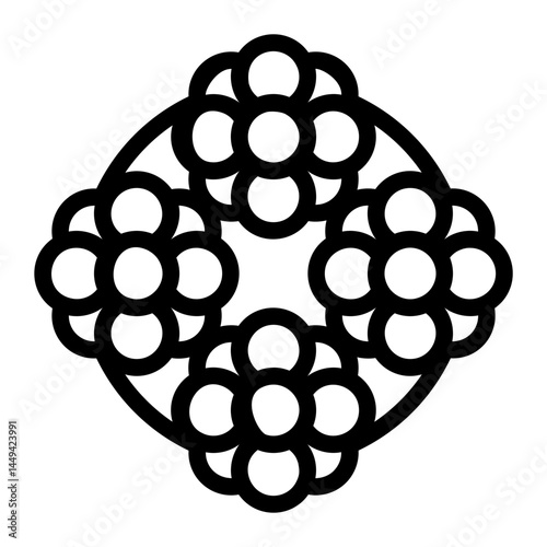 Wreath Line Icon