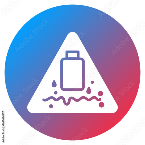 Chemical Spill Sign Vector Icon