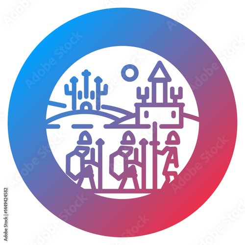 Ancient Battlefield Vector Icon