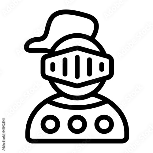 Knight Line Icon