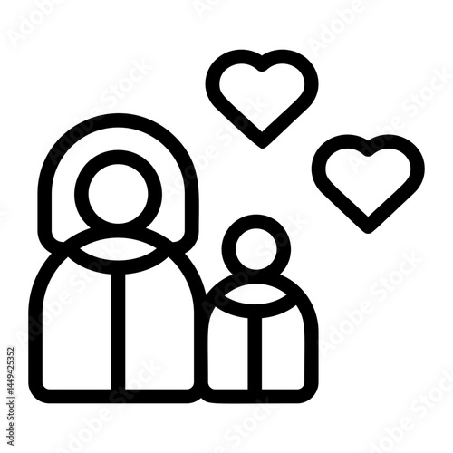 Single Parent Line Icon