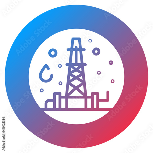 Hydraulic Fracturing Vector Icon