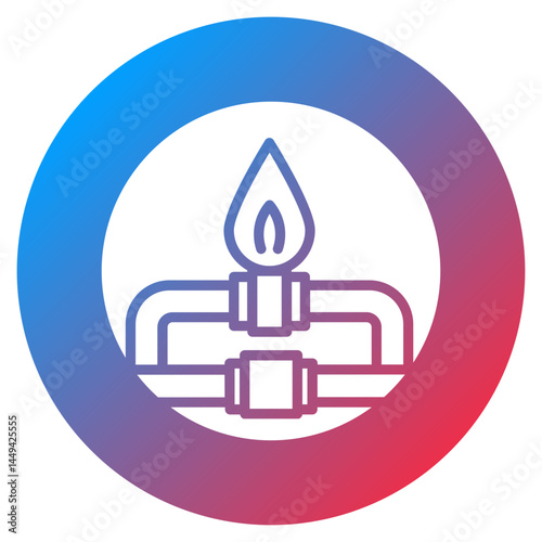 Natural Gas Pipeline Vector Icon