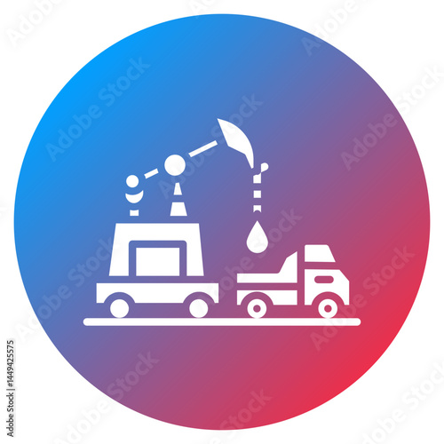 Oil Extraction Vector Icon