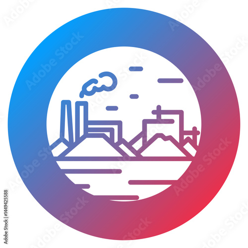 Oil Sands Production Vector Icon