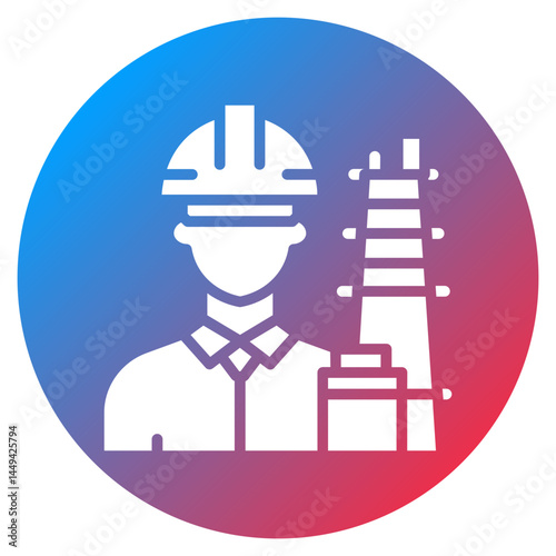 Refinery Worker Vector Icon