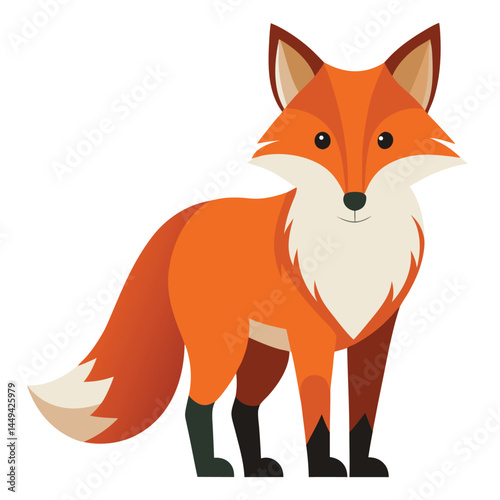 red fox vector illustration