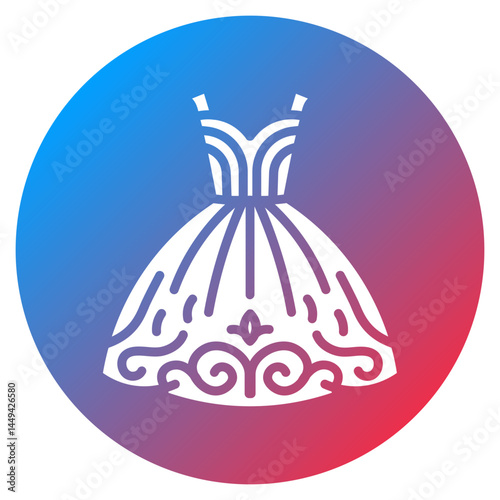 Wedding Dress Vector Icon