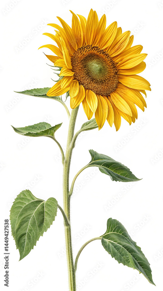 Fototapeta premium sunflower isolated on white background