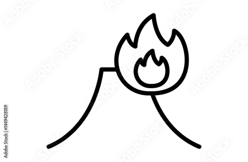 山火事のシンプルアイコンベクターイラスト