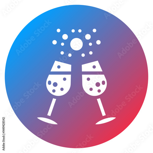 New Years Toast Vector Icon
