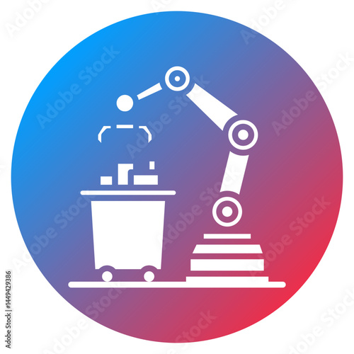 Automated Recycling Bin Vector Icon