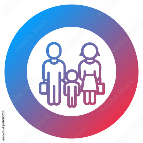 Immigrant Family Vector Icon