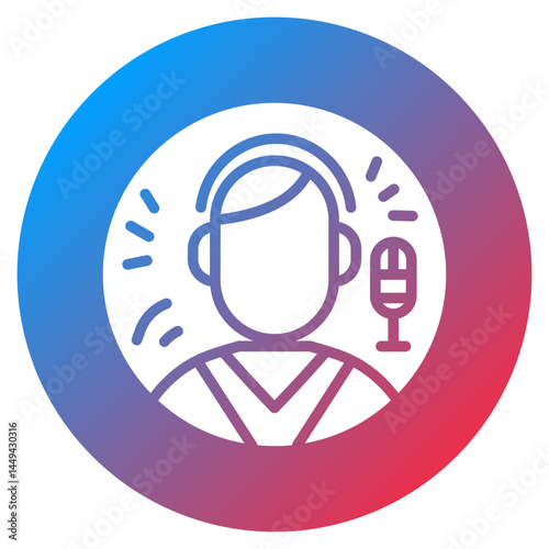 Language Interpretation Service Vector Icon