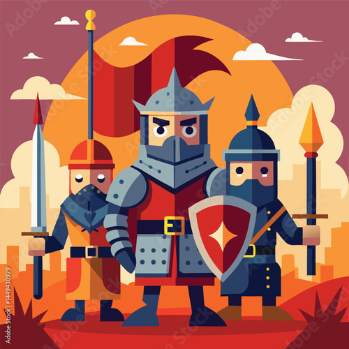 knight with sword and shield