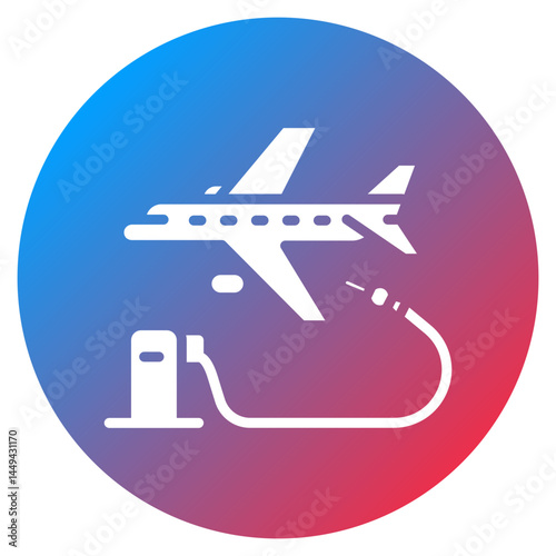 Aircraft Refueling Vector Icon