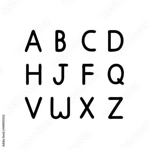 Watercolor vintage black letter a to z , alphabet for crest design, initials, monogram print. Vector font of grunge letters. Hand drawn ink alphabet. Grunge scratch type font.