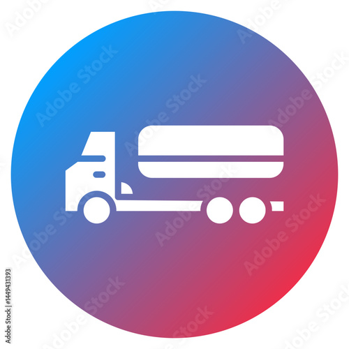 Jet Fuel Truck Vector Icon