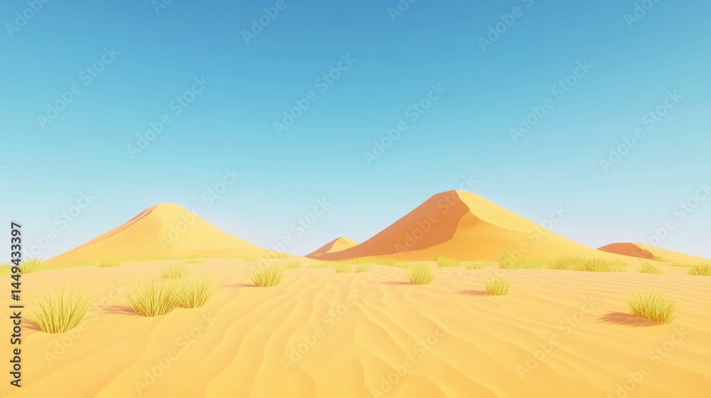Desert landscape, sunny day Desert landscape, sunny day
