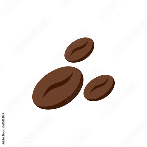 coffee beans isolated on white