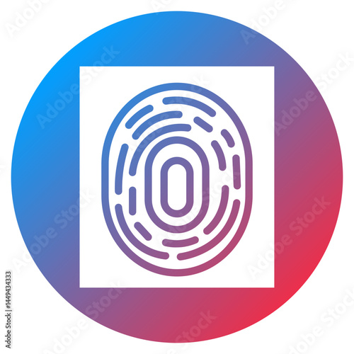 Fingerprint Evidence Vector Icon