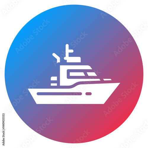 Fireboat Vector Icon