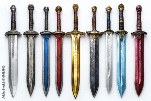 Obraz na płótnie Artistic Representation of Knives, Daggers, and Swords w salonie