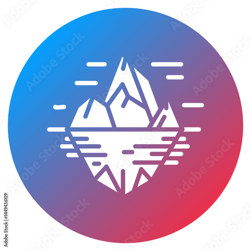 Iceberg Drift Vector Icon