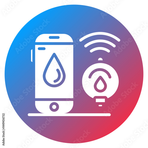 Smart Leak Sensor Vector Icon