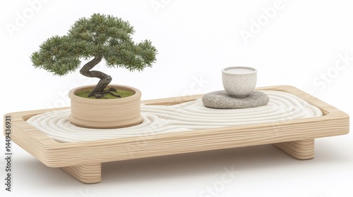 Zen garden display.  A miniature landscape