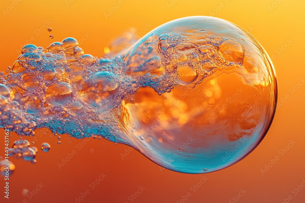 High Dynamic Range Close-Up of Bubble with Thin-Film Patterns