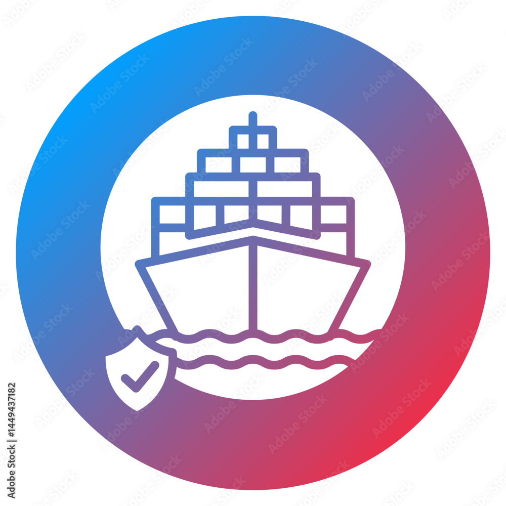 Naklejka premium Cargo Insurance Vector Icon