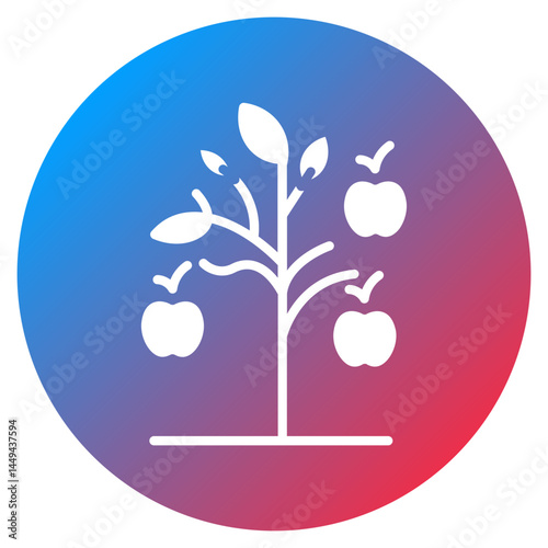 Apple Orchard Vector Icon
