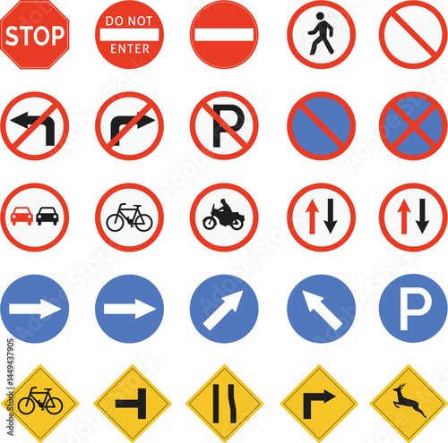 Road Signs Icon Collection – Traffic & Safety Symbols Pack Free Download Road Signs Icon Collection – Traffic & Safety Symbols Pack - GFXLoad