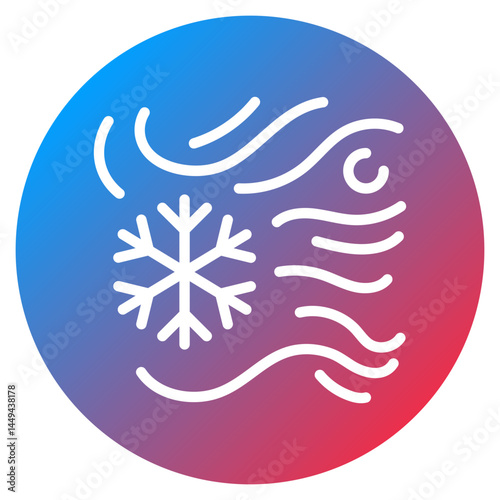 Chilly Breeze Vector Icon