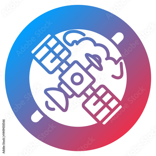 Weather Satellite Vector Icon