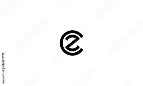 CZ initial letter, monogram logo