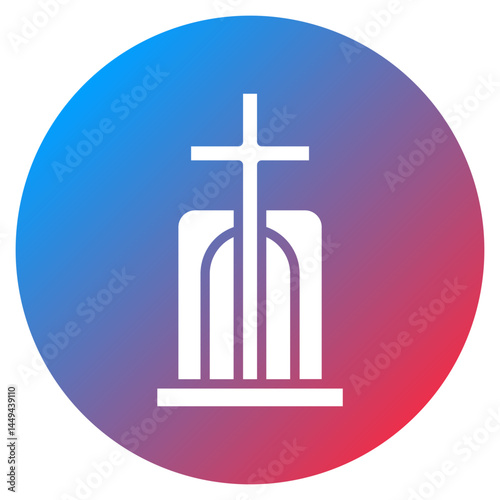 Tombstone Carving Vector Icon