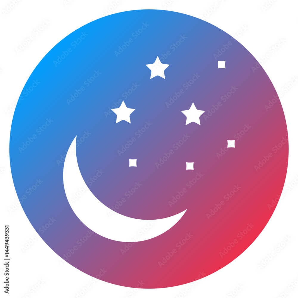 Crescent Moon Vector Icon Crescent Moon Vector Icon