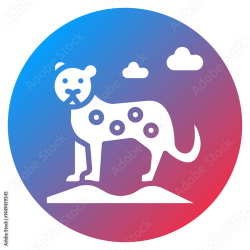 Desert Leopard Vector Icon