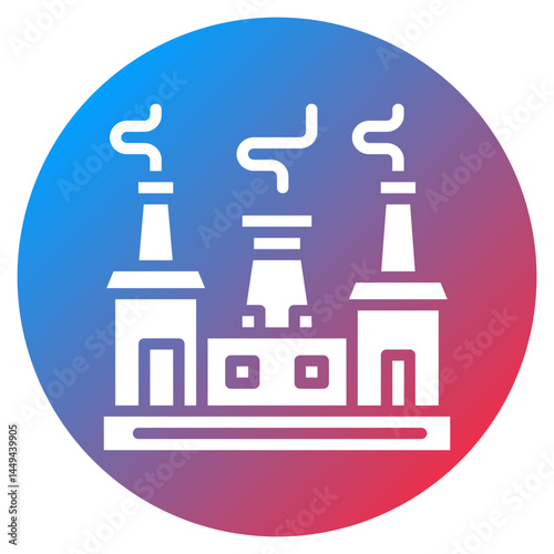 Biomass Power Plant Vector Icon