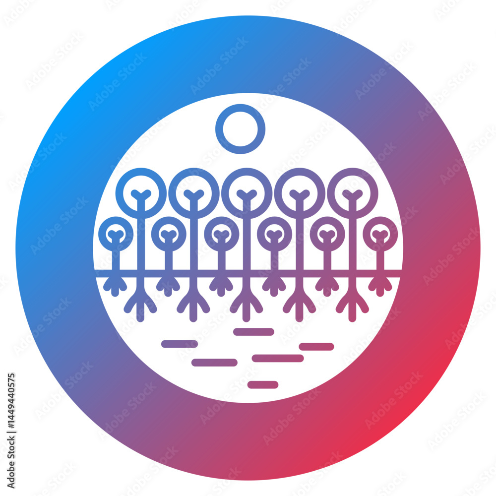 Obraz premium Mangrove Forest Vector Icon