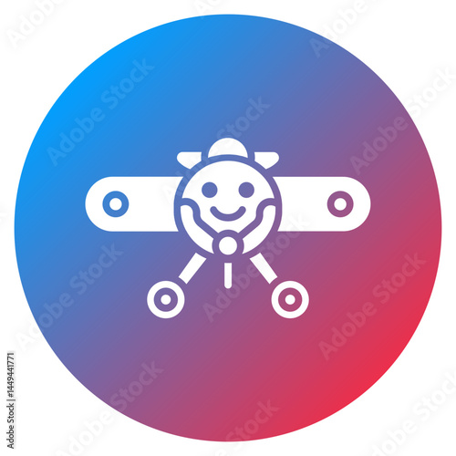 Toy Airplane Vector Icon
