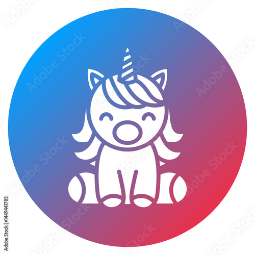 Unicorn Plush Vector Icon
