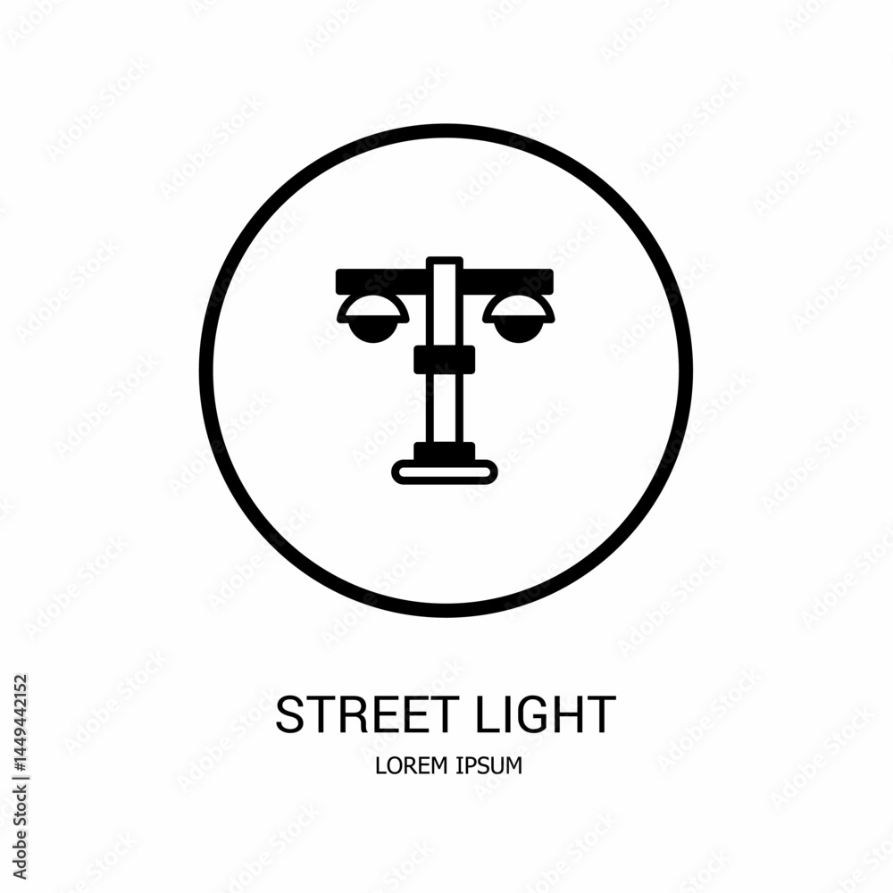 Fototapeta premium Logo vector design for business. Street light logos.