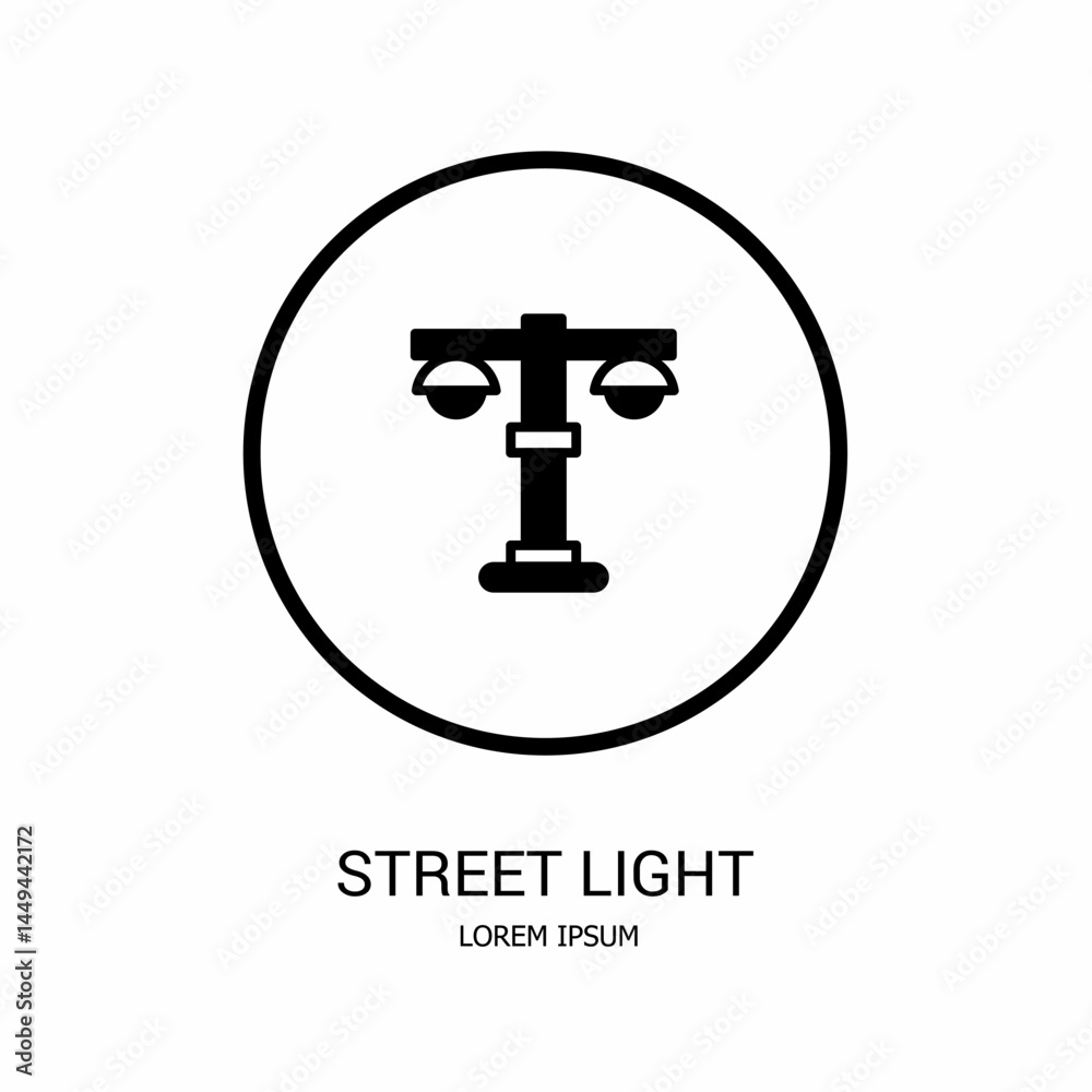 Logo vector design for business. Street light logos. Logo vector design for business. Street light logos.