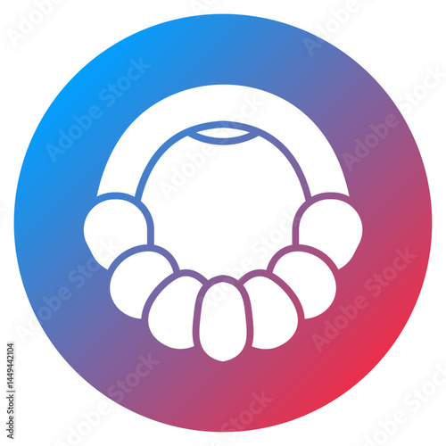 Baby Teething Ring Vector Icon